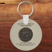 Silver Denarius von Marc Antony Foto Schlüsselanhä Schlüsselanhänger (Vorderseite)