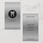 Silver Dental Business Card Visitenkarte (Vorne/Hinten)