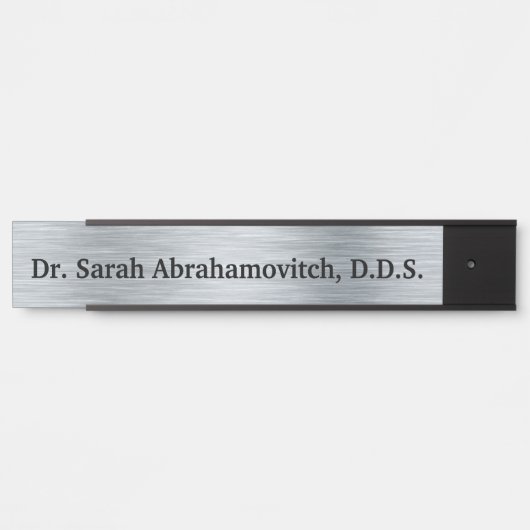 Silver Dental Office Zahnarztsigne Türschild (Vorderseite )