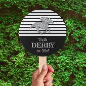 Silver Derby Race Pferd Schwarz-weiße Streifen Fächer