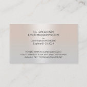 Silver des Agent Pen Nib-Logos für Notare-Loans Visitenkarte (Rückseite)