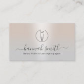 Silver des Agent Pen Nib-Logos für Notare-Loans Visitenkarte (Vorderseite)