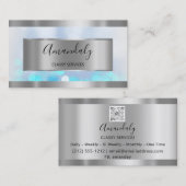 Silver des beruflichen Gold QR-Logos Visitenkarte (Vorne/Hinten)