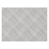 Silver Diagonal Basket Weave Geometrie Muster Tischdecke (Vorderseite (Horizontal))