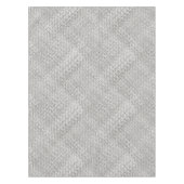 Silver Diagonal Basket Weave Geometrie Muster Tischdecke (Vorderseite)