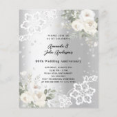 Silver Diamond 60. Hochzeitstag Einladung (Vorderseite)