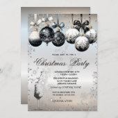 Silver Diamond, Balls, Glass, Weihnachtsgebäck für Einladung (Vorne/Hinten)