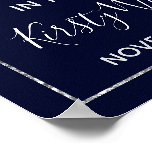 Silver Diamond Confetti & Tiara Poster (Ecke)