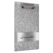 Silver Diamond Glitzer Bling Girenname Klemmbrett (Rechts)