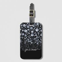 Silver Diamond Glitzer Bling Kristall