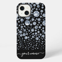 Silver Diamond Glitzer Bling Kristall