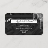 Silver Diamond Monogram Visitenkarte (Rückseite)