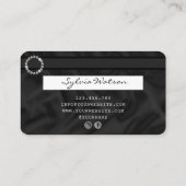 Silver Diamond Monogram Visitenkarte (Rückseite)