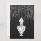 Silver Diamond Parfüm Flasche Geburtstagsparty Dankeskarte (Rückseite)