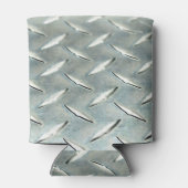 Silver Diamond Plate Foto auf einem Dosenkühler (Rückseite)