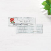 Silver Diamond & Red Blume Elegante Gefallen Tag (Schreibtisch)