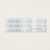 Silver Diamond & Red Blume Elegante Gefallen Tag (Rückseite)