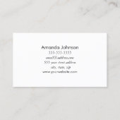 Silver Diamond Ring Wedding Planer Custom Visitenkarte (Rückseite)