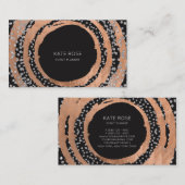 Silver Diamond Rose Gold Black Swarovski Kristalle Visitenkarte (Vorne/Hinten)