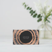 Silver Diamond Rose Gold Black Swarovski Kristalle Visitenkarte (Stehend Vorderseite)