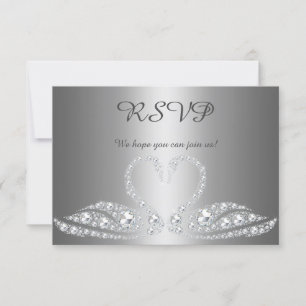 Silver Diamond schwänzt alle Ereignisse uAwg RSVP Karte