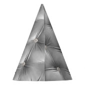 Silver Diamond Sparkle Grau Imitate Velvet Partyhütchen (Rückseite)