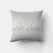 SILVER DIAMOND SWAN CUSHION WEDION Silber Kissen (Rückseite)