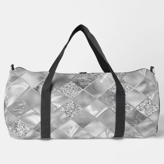 SILVER DIAMOND TEXTURE SIEHT AUS DUFFLE BAG (Vorderseite)