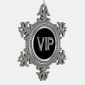 Silver Diamond VIP Weihnachten Schneeflocken Zinn-Ornament (Links)