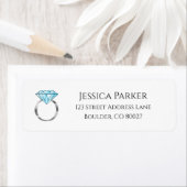 Silver Diamond Wedding Ring Verlobte Rücksendeadre (Insitu)