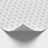 Silver Diamond Wedding Rings Geschenkpapier (Ecke)