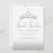 Silver & Diamonds 16 . Geburtstag Einladungen (Vorderseite)