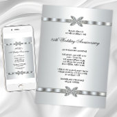 Silver Diamonds 25-jähriges Party Einladung