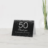 Silver Diamonds 50. Geburtstag Dankeschön Karte (Vorderseite)
