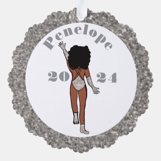 Silver & Diamonds Dancer Ornament Card A (Rückseite)