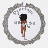 Silver & Diamonds Dancer Ornament Card A Karte (Rückseite)