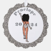 Silver & Diamonds Dancer Ornament Card B Karte (Rückseite)