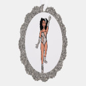 Silver & Diamonds Dancer Ornament Card B Karte (Rechts)