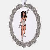 Silver & Diamonds Dancer Ornament Card B Karte (Links)
