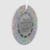 Silver Diamonds dotted 50 th Wedding Anniversary Ornament (Vorderseite)