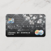 Silver Diamonds Glitzer Credit Card Stil modern Visitenkarte (Vorderseite)