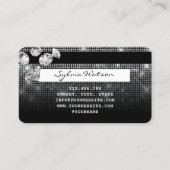 Silver Diamonds Glitzer Credit Card Stil modern Visitenkarte (Rückseite)