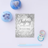 Silver Diamonds Glitzer Weihnachtsfeiertag Einladu Flyer (Einzeln)