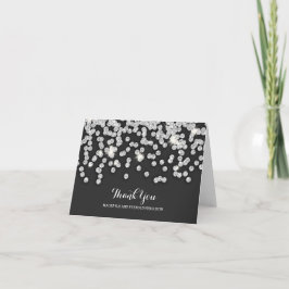 Silver Diamonds Wedding Vielen Dank Dankeskarte