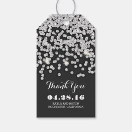 Silver Diamonds Wedding Vielen Dank Geschenkanhänger