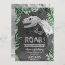 Silver Dinosaur Roar Geburtstag