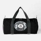 Silver Disco 8 Ball, trendiger Retro 70er Style Duffle Bag (Rückseite)