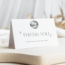 Silver Disco Ball Brautparty Danke Karte