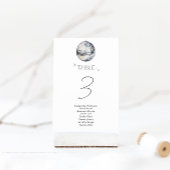 Silver Disco Ball Brautparty Tischnummer