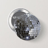Silver Disco Ball Button (Vorne & Hinten)